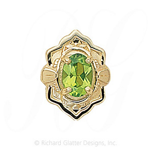 GS385 PD - 14 Karat Gold Peridot Slide 